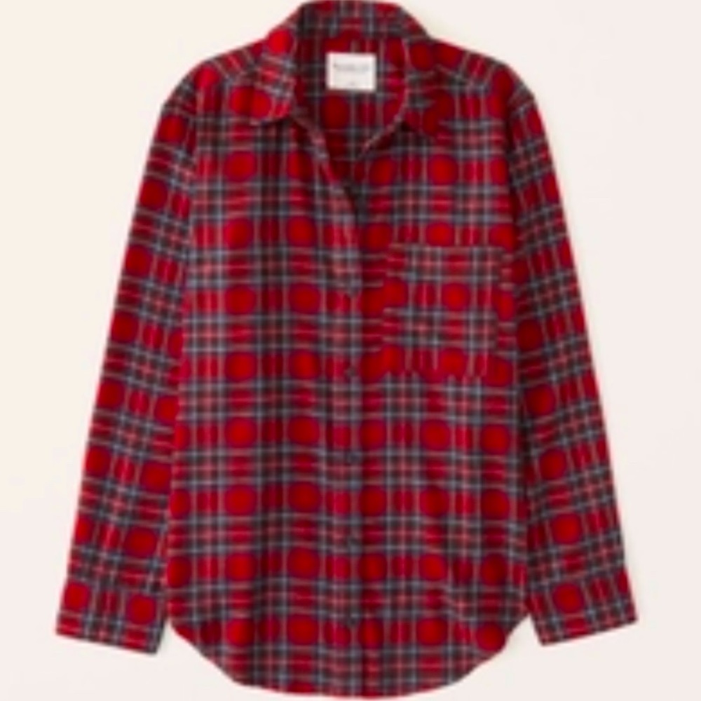 NWT Abercrombie and Fitch Women’s Boyfriend Flannel Shirt